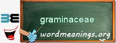 WordMeaning blackboard for graminaceae